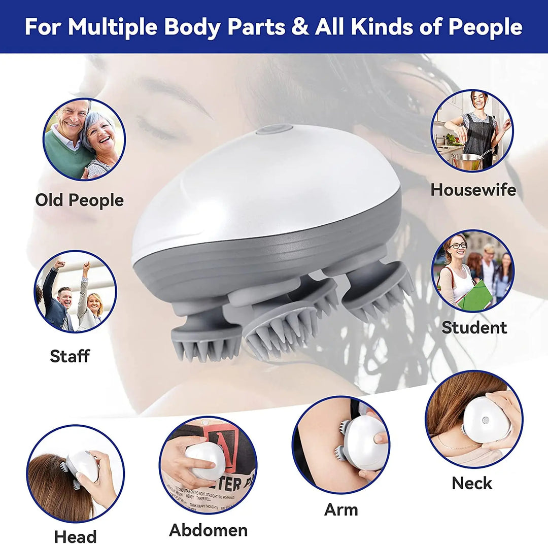 electric scalp Massager , electric Massager , Body Massager , Head Scalp Massage , vibrating massager , Relaxing massager , scalp massager , Head Scalp Massage , handheld massager , Electric vibrating massager , body and scalp massager , massage device , neck massager , shoulder massager , massager , clickandbuy247