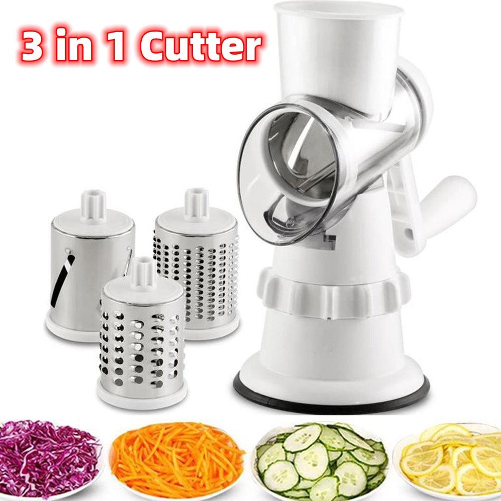 Master Your Kitchen with the 3-in-1 Manual Vegetable Slicer and Grater - Click And Buy 